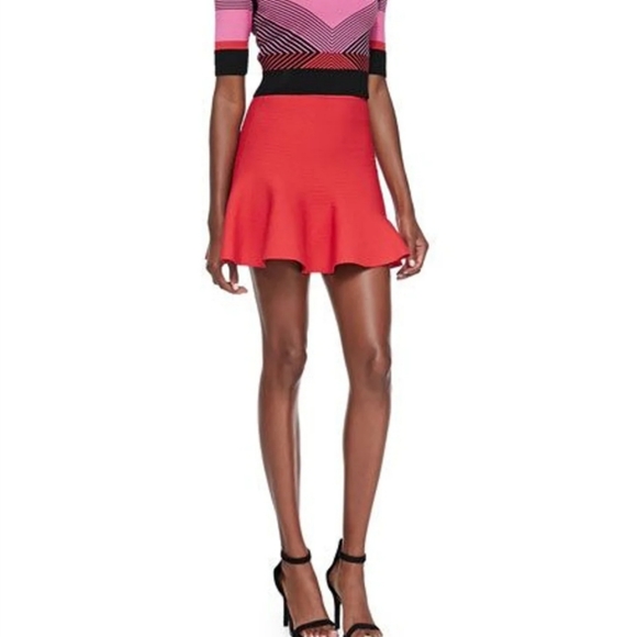 NWT OHNE TITEL Red Stretch Skirt M - Picture 3 of 6